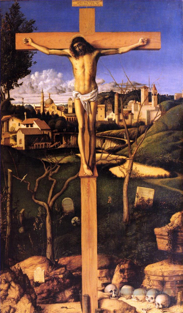 La crucifixion Renaissance Giovanni Bellini Peintures à l'huile